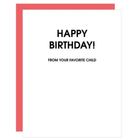 Favorite Child Birthday Greeting Card