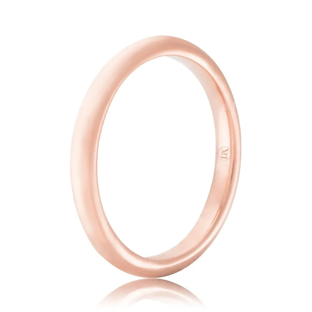 Full Dome 2mm - 18ct Rose Gold