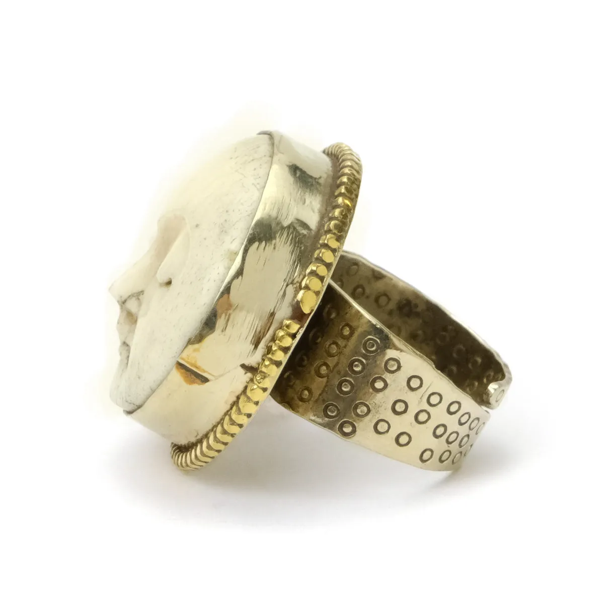 Full Moon Bone Ring # 36