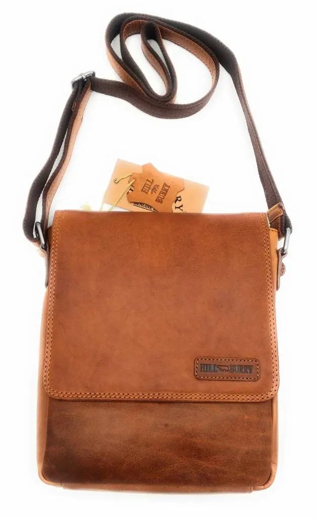 Genuine Leather Shoulder Bag Hill Burry - VB100960-3161- Crossbody Bag - Vintage Leather Brown