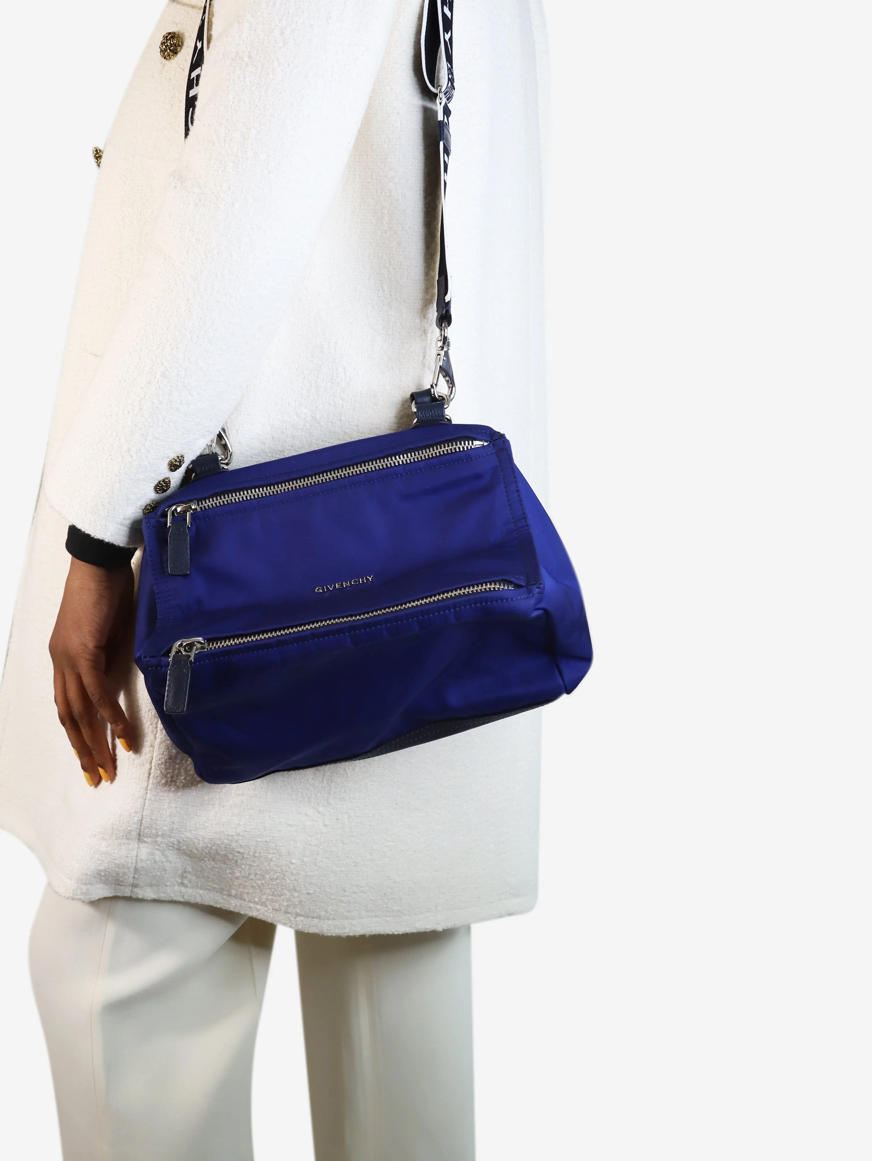 Givenchy Blue nylon Pandora bag