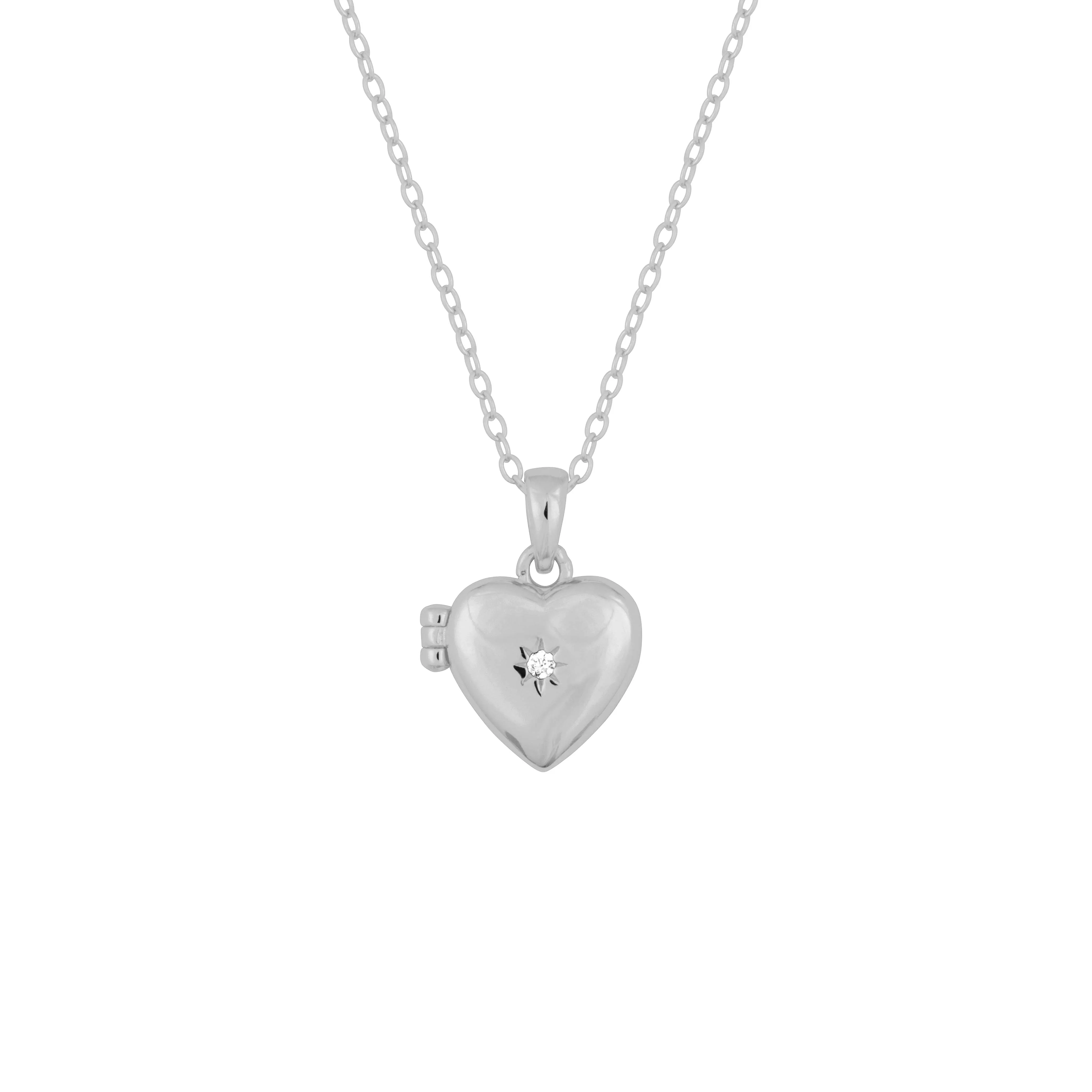 HEIRLOOM HEART LOCKET SILVER