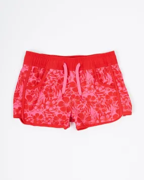 Hibiscus - Kids Boardshorts - Red/Pink