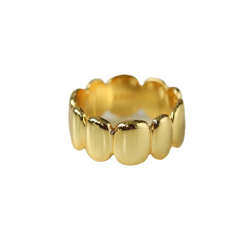 Lace Geometric Gold Vermeil Ring