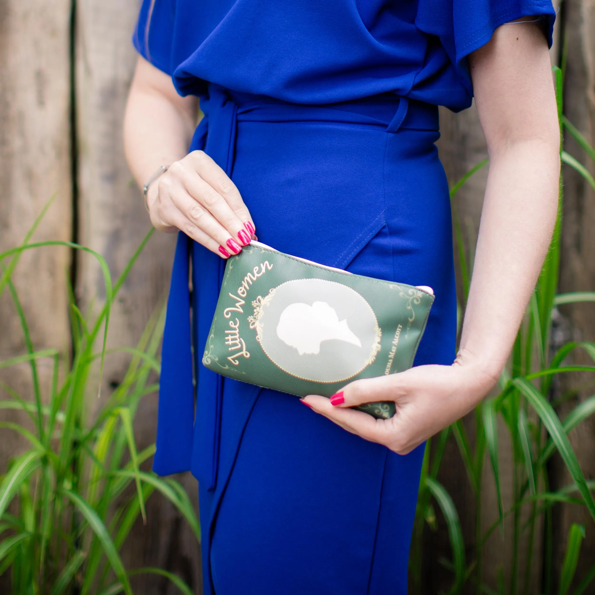 Little Women Green Book Pouch Purse Clutch