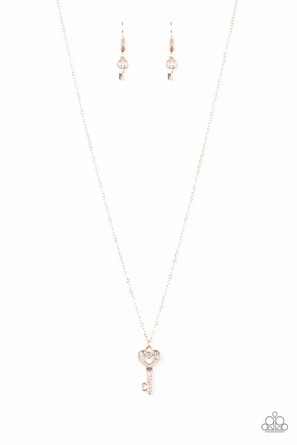 Lock Up Your Valuables Rose Gold-Necklace