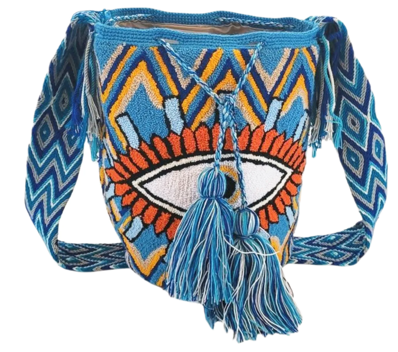 Londyn Large Handmade Punch-needle Wayuu Mochila Bag