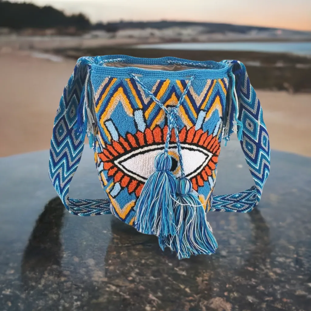 Londyn Large Handmade Punch-needle Wayuu Mochila Bag