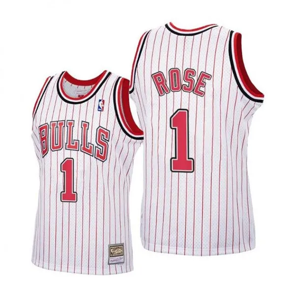 Men's Chicago Bulls Derrick Rose Hardwood Classics Jersey - White