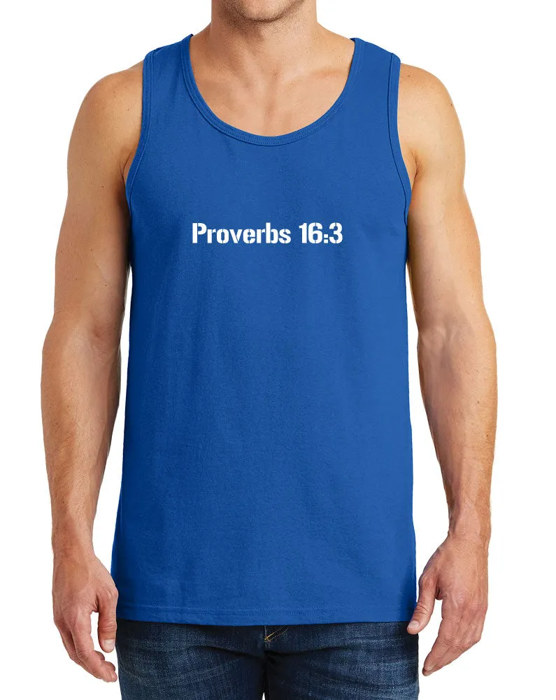 Men’s Proverbs 16:3 Heavy Cotton Tank Tops – XS ~ 3XL