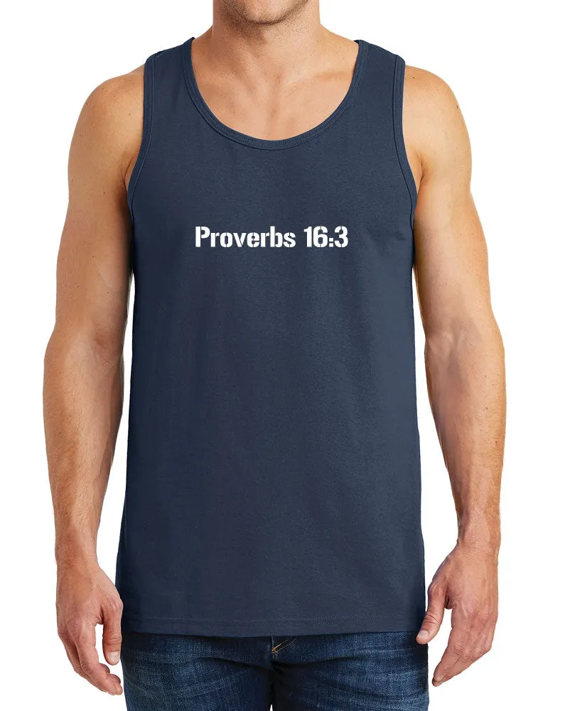 Men’s Proverbs 16:3 Heavy Cotton Tank Tops – XS ~ 3XL