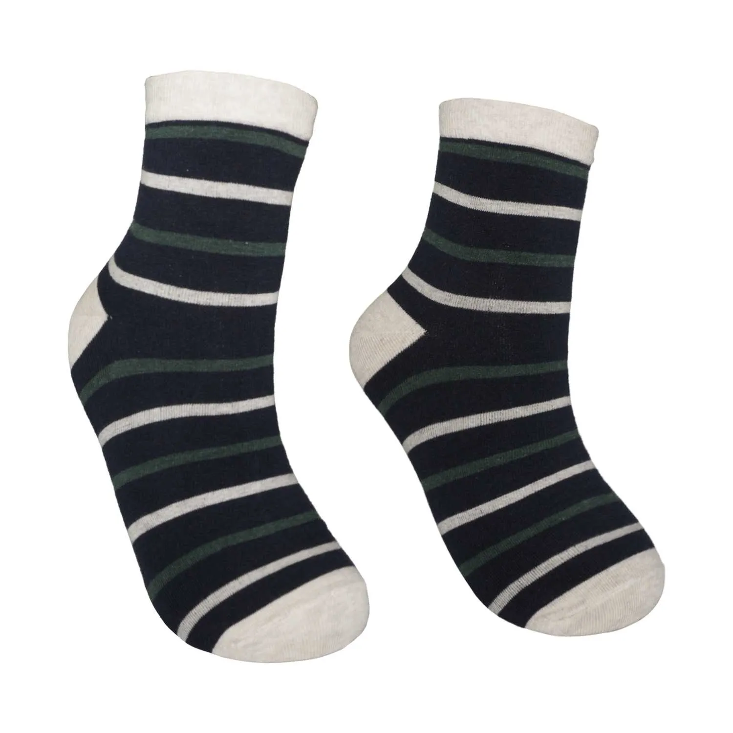 Men's Wide Stripe Design Fashion Crew Socks