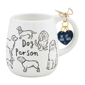 Mud Pie Dog Person Collar Charm Dog Mug