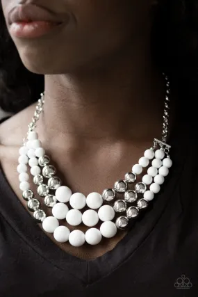 Paparazzi Accessories  - Dream Pop #N24 Box 1 -  White Necklace