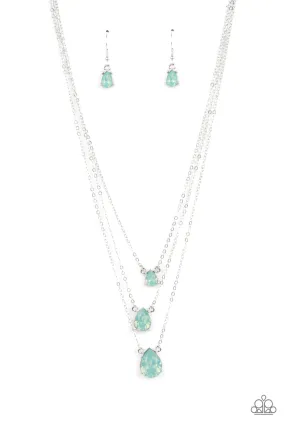 Paparazzi Dewy Drizzle - Green Necklace