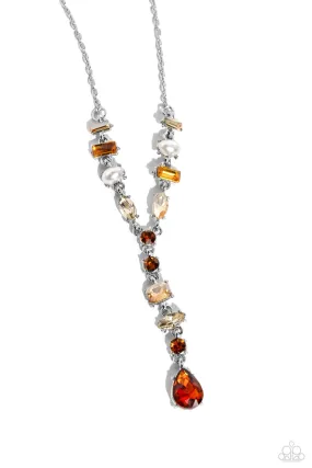 Paparazzi Dreamy Dowry Brown Necklace & Earring Set