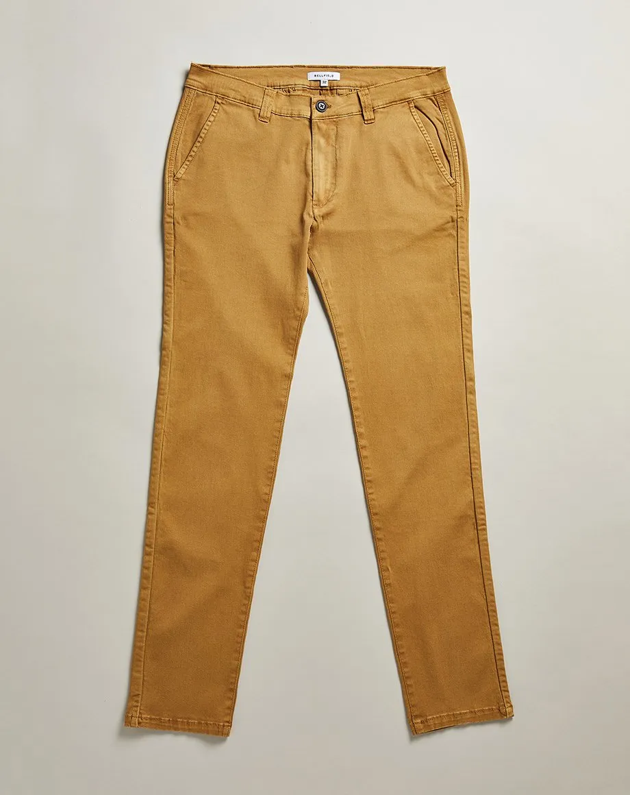 PATRON MENS SKINNY CHINOS | TOBACCO