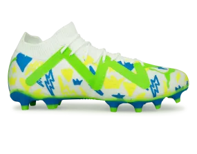 PUMA Men's Future Match x Neymar FG/AG White/Blue/Lemon