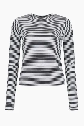 Rag & Bone Luca Long Sleeve Tee - Black/ White