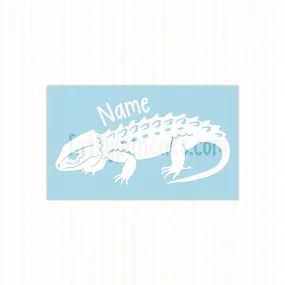 Red Eyed Crocodile Skink Decal, Waterproof Vinyl Decal, Cute Reptile Gift