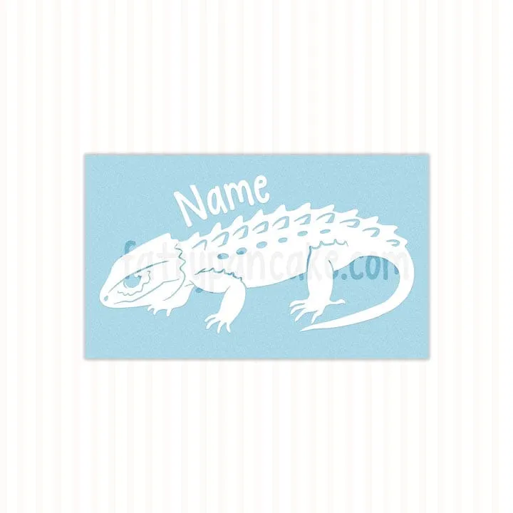 Red Eyed Crocodile Skink Decal, Waterproof Vinyl Decal, Cute Reptile Gift