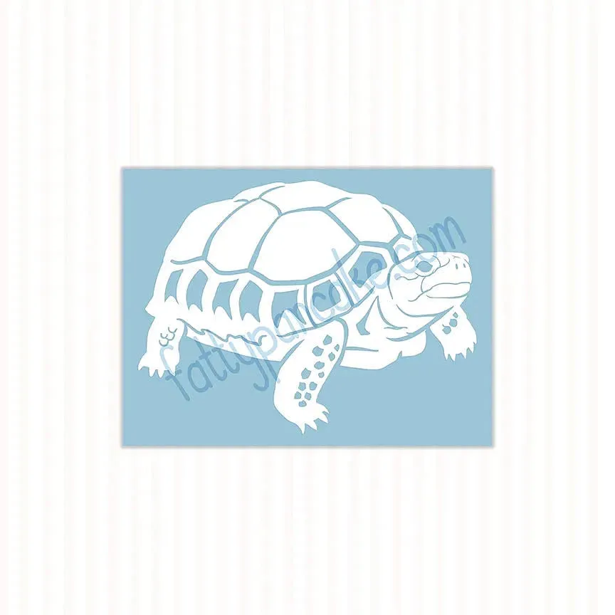 Red Footed Tortoise Decal, Waterproof Vinyl Decal, Cute Reptile Gift