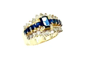 Sapphire and Diamond Ring