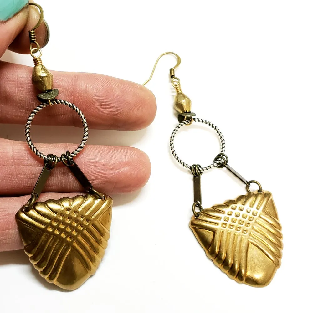 Shielded Mixed Metal Earrings