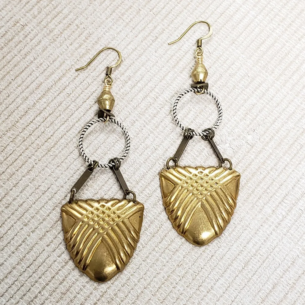 Shielded Mixed Metal Earrings