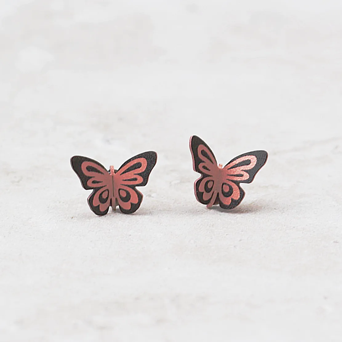 Tiger Butterfly Post Earrings