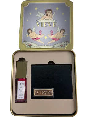 VIEVE Treasure Tin - Set With Sunset Blush & Lip Dew in Cherub