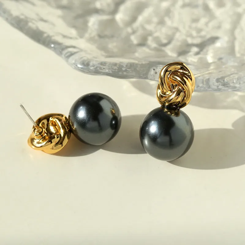 Vintage Twist Swarovski Pearl Earrings