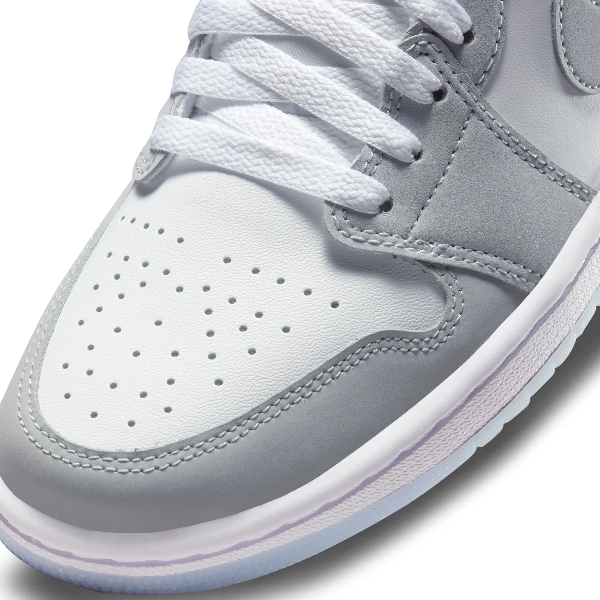 Women's Air Jordan 1 Low White/Wolf Grey-Aluminum DC0774-105