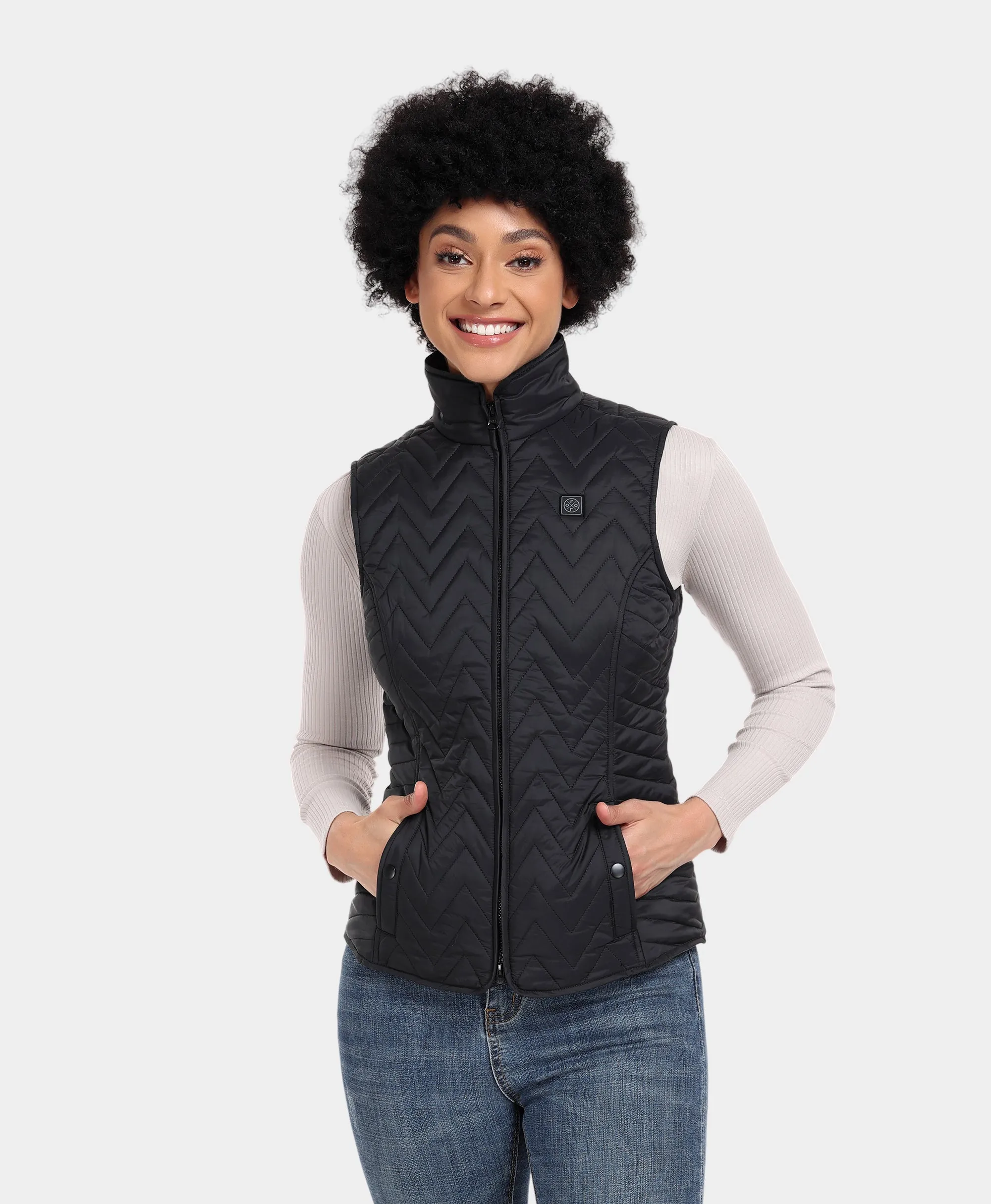 Women's Heated Chevron Quilted Vest