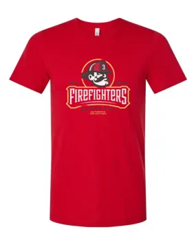 YOUTH Firefighters Fighter Head Short Sleeve Tee - Red